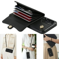 Dteck for Samsung Galaxy A53 5G Wallet Case, PU Leather Case with Card Holder Crossbody Lanyard Wrist Strap, RFID Blocking Protective Case for Samsung Galaxy A53 5G,Black