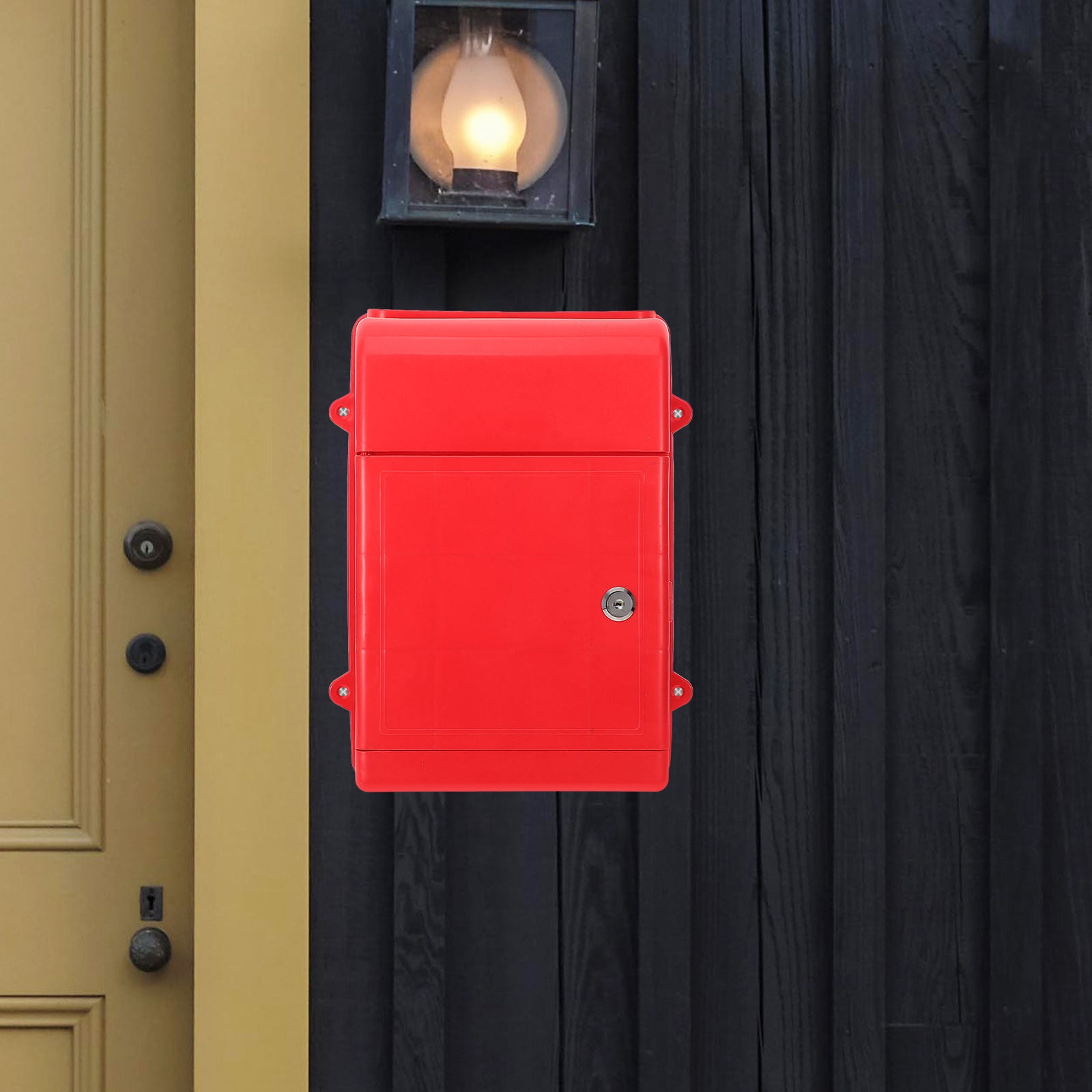 FELTECHELECTR Message Box Mailbox Wall Mount Red Polypropylene 1Pack