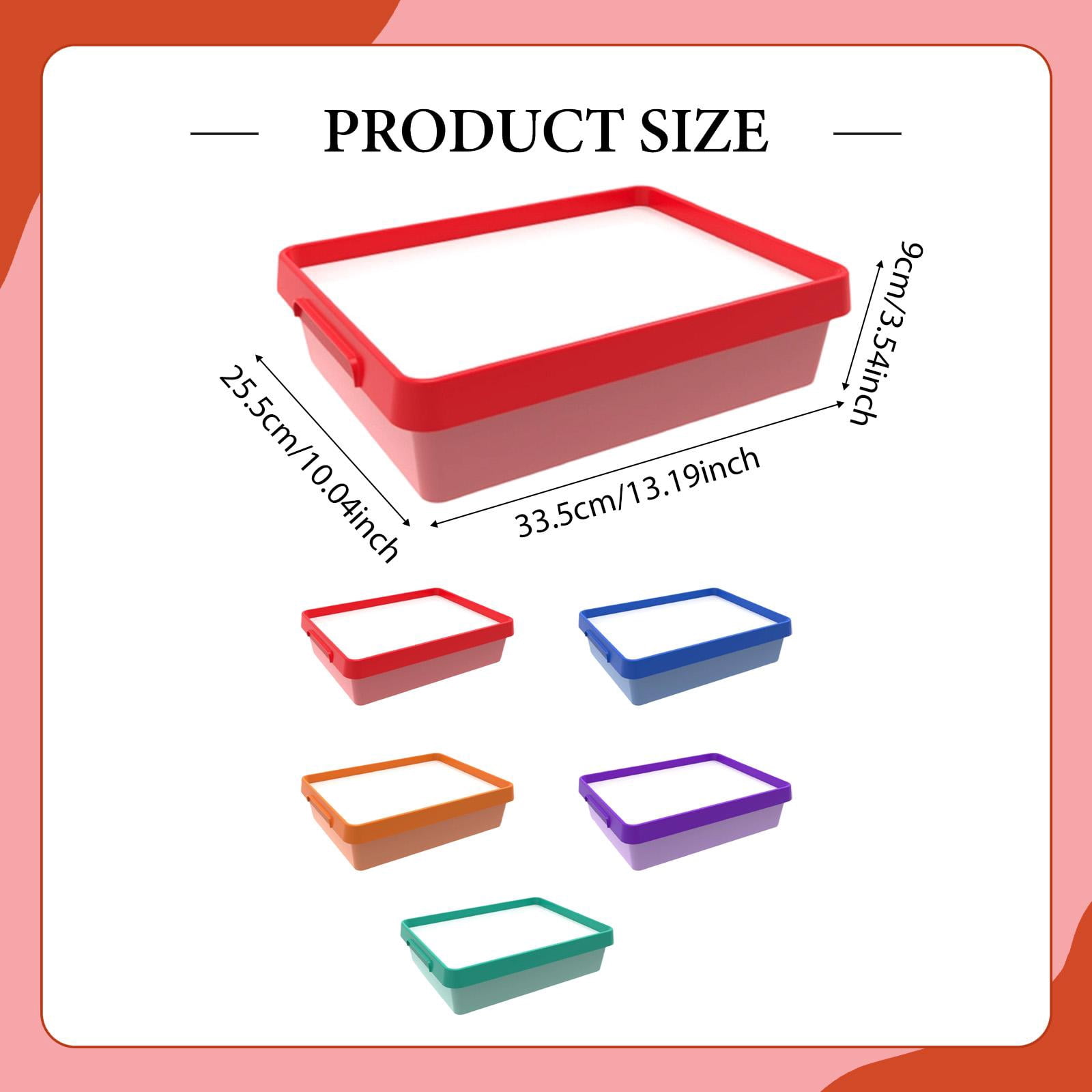 Dualoai Sand Painting Light Box Boys Girls Color Shape Cognition Sensory Light Table Red