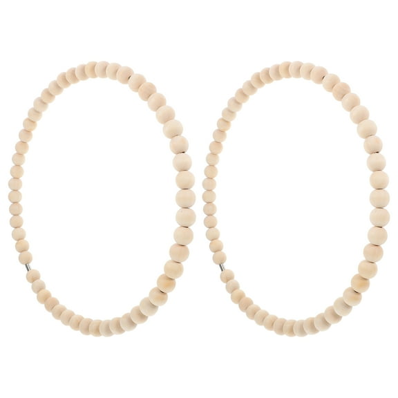 CRAFTHROU Beaded Wreath 2Pcs Iron Door Decoration for Wedding Ornament Spring Party