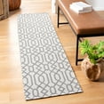 thumbnail image 2 of SAFAVIEH Martha Stewart Delores Geometric Cotton Runner Rug, Silver/Grey, 2' x 5', 2 of 11