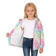 thumbnail image 5 of Kiijoy Girls Lightweight Hooded Rain Jacket Zip Up Leopard Windbreaker Coat, 5-6 Years, 5 of 6