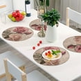 thumbnail image 6 of Qxltty 15inch Round Placemats Set of 1 Polyester Fabric Heat Resistant Washable Table Mat for Kitchen Party Decor Vintage Rose, 6 of 7
