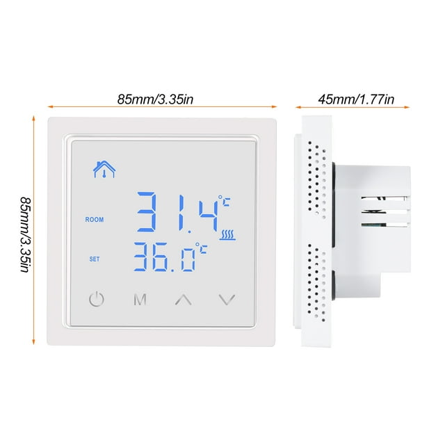 Temperature Smart Thermostat 16A Floor Heating Temperature Controller with LED Touch Screen 85-265V Electric Heating Control