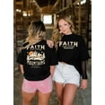 thumbnail image 4 of ALLTB Christian Faith Shirts for Women Jesus Shirt Inspirational Bible Verse T-Shirt Religious Oversized Graphic Tee, 4 of 6