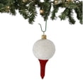 thumbnail image 2 of Pinnacle Peak Trading Golf Ball on Red Tee Polish Blown Glass Hanging Christmas Tree Ornament 4 inch, 2 of 5