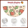 thumbnail image 3 of Fuzoiu Frog Hold Strawberry Print Christmas Tree Skirt,Xmas Christmas Decorations,Xmas Tree Mat for Farmhouse Holiday New Years Home Party Decor Tree Rugs-48", 3 of 6