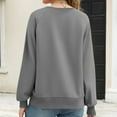 thumbnail image 5 of ZyeKqe Sweatshirts for Women Long Sleeve Tops Casual V Neck Pullover Top Loose Fitted Solid Comfy Plain Fall Outfits, 5 of 7