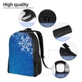 thumbnail image 5 of Honeii Blue Christmas With Snowflakes Print Laptop Backpack for Work, College, Travel, Daily Backpacks for Men Women, Sport Rucksack,Computer Bag, 5 of 8