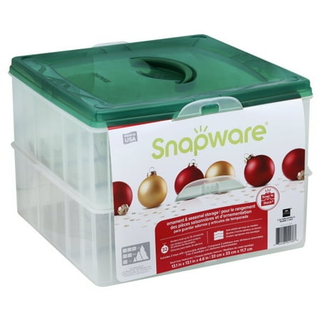 Snapware Snap N Stack 12x12 2 Layer Ornament Keeper, Set of 4