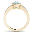 thumbnail image 7 of 1.40 Ct Diamond &amp; Pear Shaped Aqumarine Engagement/Wedding Ring - 10K Gold, 7 of 7