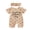Beige, variant on Newborn Baby Girl My First Fathers Day Outfit Baby Girl Summer Clothes Ribbed Romper Letter Embroidery Rose Print Short Sleeve Jumpsuit and Bow Headband 2Pcs Set