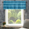 thumbnail image 4 of Blue Stripe Valances for Windows Funny Horizontal Stripes Rod Pocket Curtain Valance Window Treatment Short Curtains for Kitchen Living Room, 60"x18", 4 of 9