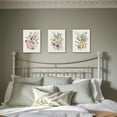 thumbnail image 5 of Vintage Floral Wall Art Botanical Flowers Prints Aesthetic Canvas Pictures Shabby Chic Artwork Beige Painting for Bedroom Bathroom Dining Room Decor Ready to Hang Small 12x16in, 3 Pieces, 5 of 6