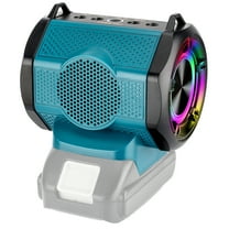 Cordless Bluetooth Speaker for Travel Jobsite Party Barbecue,High Sound Quality Double Membrane Resonance Powered by Makita 18V Li-ion Battery  BL1430 BL1440 BL1450 BL1460 BL1815 BL1830 BL1840ect.