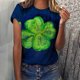 thumbnail image 2 of Tops a la moda para mujer, divertidas camisetas blancas holgadas informales con estampado del Día de San Patricio, camiseta con estampado de blusa Pompotops  hfajkhk127318, 2 of 9