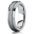 thumbnail image 2 of Tungsten Carbide Men's Women's Textured Brushed Center Wedding Band Ring, Comfort Fit 5mm SZ 7.5, 2 of 4