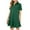 Green, variant on Collared Dresses for Women Elegant Mid-Length Beige Solid Button Down Sleeveless Ruffle with Pocket Shirt Dress