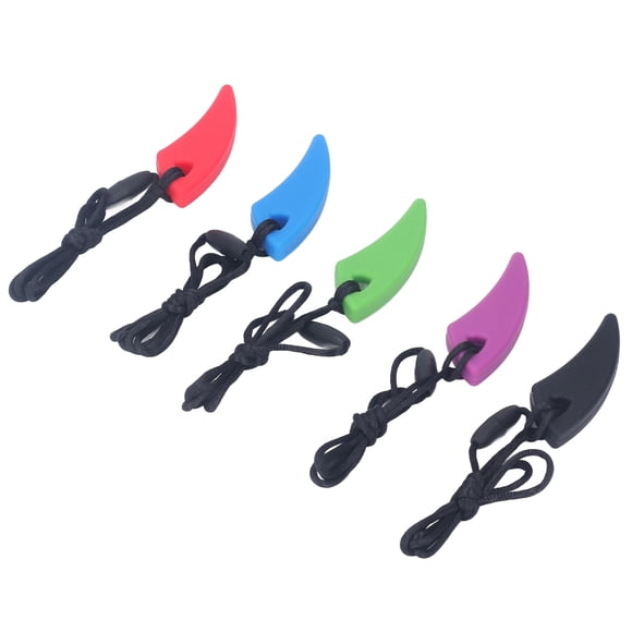 Collar sensorial para masticar, 5 piezas, collar sensorial para masticar, collar masticable, collares sensoriales para masticar, rendimiento sólido