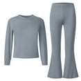 thumbnail image 5 of ATOGUTA Girls Outfits Kids Long Sleeve Tops and Pants Sweatsuit Clothing Sets Size 8-13, Gray, 5 of 5