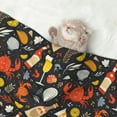 thumbnail image 2 of Pofeuu Seafood And Drinks Print Puppy Blanket,Dog Blankets,Pet Blanket Cozy Cat Blankets for Indoor Cats, Fuzzy Pet Blanket for Kitten Doggy Dog Blankets-Medium, 2 of 8