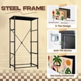 thumbnail image 4 of 4 Drawer Vertical Storage Dresser Tropical patchwork Summer palm tree bananas leaves with Wood Top Fabric Pull Drawers, 4 of 8