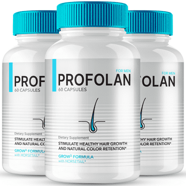 Profolan Hair Growth Capsules, Profolan Supplement Pills - Maximum Strength, Promotes Stronger, Thicker Hair, Fights Hair Loss Naturally with Nutrient-Rich Formula Pro Folan Reviews (3 Pack)