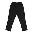 thumbnail image 4 of Men's Linen Pants Lightweight Drawstring Elastic Waist Pockets Loose Fit Straight Legs Summer Beach Yoga Black 2XL, 4 of 8