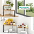 thumbnail image 3 of Kitchen Countertop Organizer Spice Rack for Salt, Bathroom Counter Organizer Over Sink Organizer for Toiletries, Makeup, 2-Tier Corner Counter Shelf for Coffee Area Storage Dresser Table(Rust Brown), 3 of 14