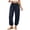 Dark Blue,#009, variant on Womens Balloon Pants Trendy Casual Elastic Waist Wide Leg Harem Pants Baggy Pleated Lantern Trousers,2XL