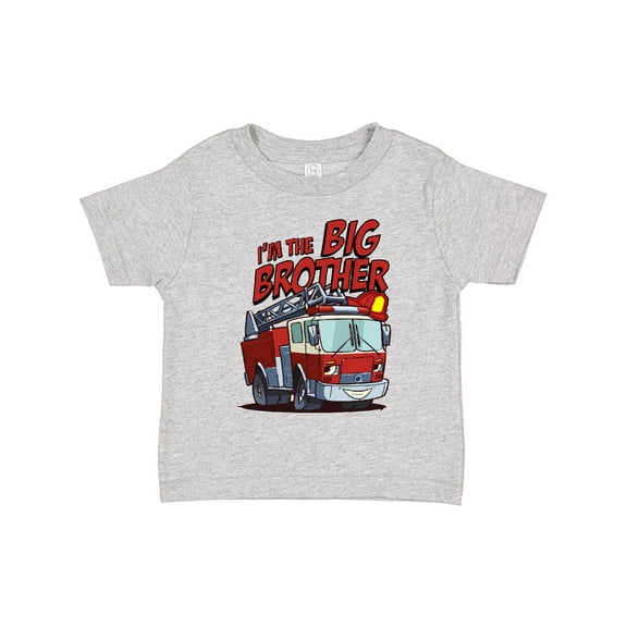 Inktastic Big Brother Fire Truck Boys Toddler T-Shirt