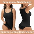 thumbnail image 4 of Women Tummy Control Shapewear Tank Tops Seamless Square Neck Compression Tops Slimming Body Shaper Camisole, 4 of 6