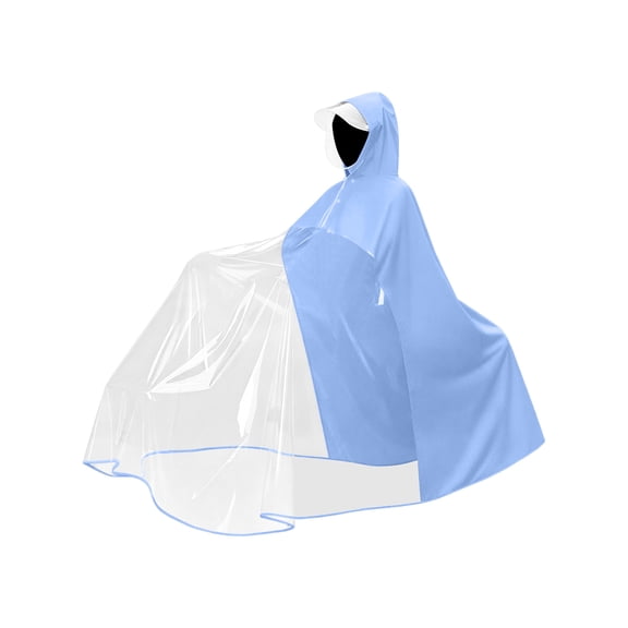 Sewkxo Full Body Waterproof Rain Ponchos for Adults Electric Scooter Rain Coat Two People Raincoat Jacket Motorcycling Cover,Light Blue One Size
