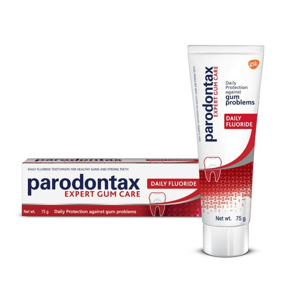 Parodontax Daily Fluoride 75G Gum Care Toothpaste For Daily Protection Against Gum Problems, Maintains Oral Hygiene With Strong Teeth And Fresh Breath