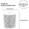 thumbnail image 2 of DIY Necklace Chain Jewellery Bracelet Anklet Costume Decor Chain, 5M, Silver, 2 of 5