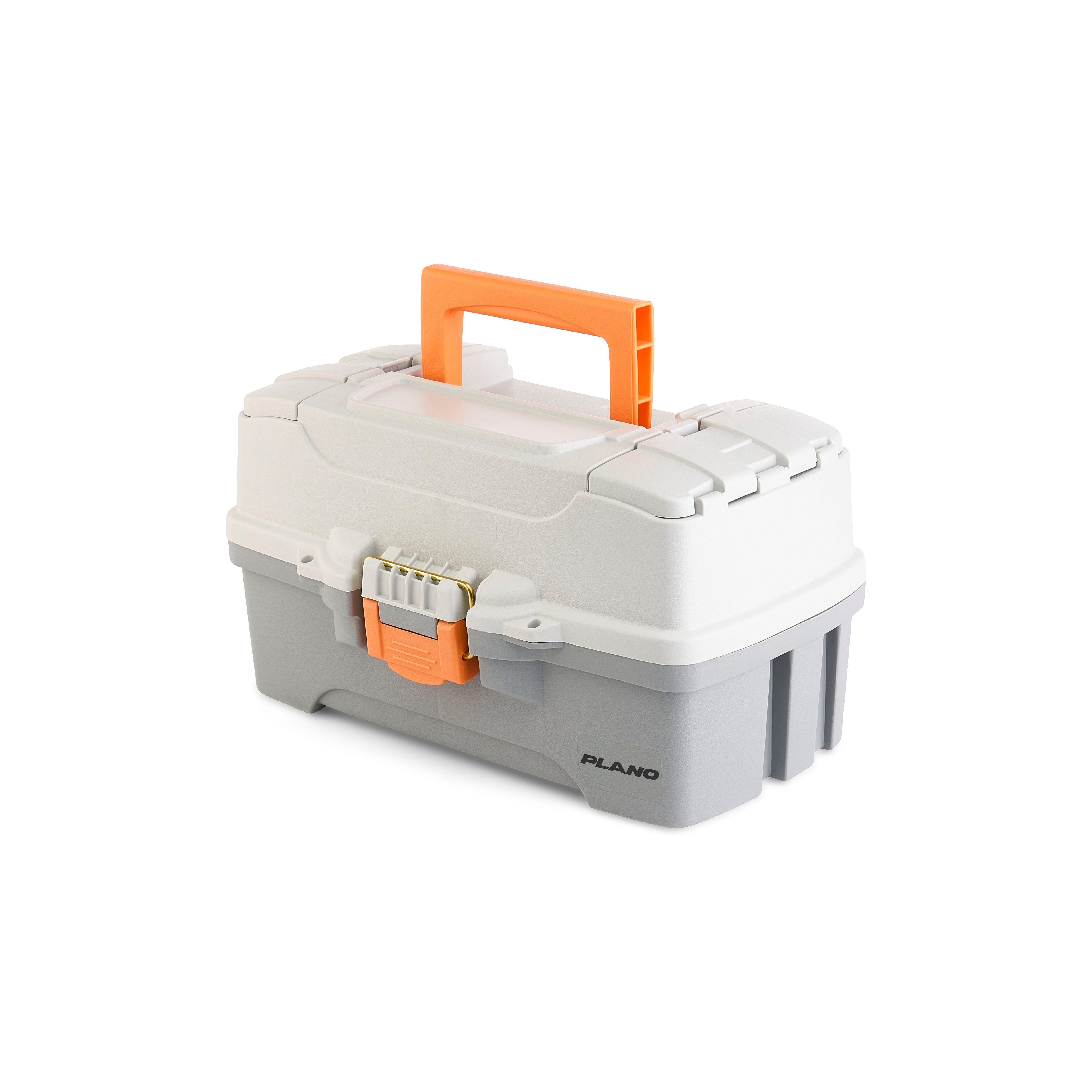 Plano Two-Tray Tackle Box, Light Grey/Dark Grey