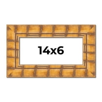 14x6 Frame Beige Real Wood Picture Frame Width 3 inches | Interior Frame Depth 0.5 inches | Natural