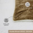 thumbnail image 5 of Howarmer Sherpa Fleece Blanket, Brown Thick Fuzzy Warm Soft Blankets and Throws for Sofa, 90"x90", 5 of 7