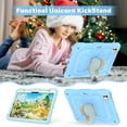 thumbnail image 5 of Elehold for iPad Pro 11 Inch 2024 Case with Kickstand Butterfly Wings Pencil Holder, Heavy Duty Hard Rugged Protective Cover Kids Girls for iPad Pro 11 (M4) 2024,Blue + Beige, 5 of 6