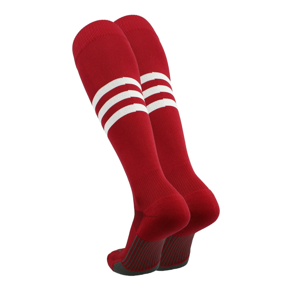 TCK TCK Performance Baseball/Softball Socks (Orange/White, Medium
