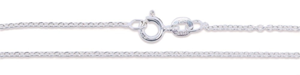 Sterling Silver Light Cable Chain 1.2mm Solid 925 Rolo Link Necklace 20" Jewelry Female Unisex