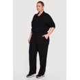 thumbnail image 2 of Women's Plus Size Wide Leg Textured Knit Pants, 2 of 4