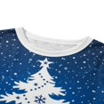 thumbnail image 4 of Family Matching Christmas Pajamas Set   Snowflake Tree Print Long Sleeve Tops Long Pants for Parents Kids, 4 of 7
