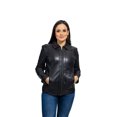 thumbnail image 2 of First Manufacturing WBL1091-L-BLK Patricia Fashion Lambskin Leather Jacket for Women, Black - Large, 2 of 7