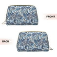 thumbnail image 3 of Gaeub Paisley Floral Branches Printed Travel Cosmetic Bag,Makeup Bag, Large Capacity Toiletry Bag for Women, Portable Pouch Make Up Organizer with Zipper and Divider, 3 of 8