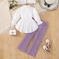 thumbnail image 5 of Hessimy Toddler Boys Girls Spring Summer Cartoon Print 2Pcs Long Sleeve Soft Cute Sleepwear Pajamas, Cute Sleepwear, 2-7Y(Purple,9-10 Years), 5 of 5