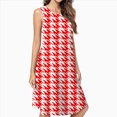 thumbnail image 2 of Aesthetic Red And White Ripple Spring Summer Dresses For Women Fashion Dress Casual Sleeveless Loose Sundress With Pockets, 2 of 4