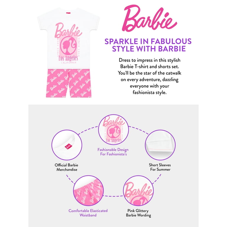 Barbie Girls Outfit Set White Sizes 5 12