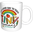 thumbnail image 3 of Funny Daycare Teacher Appreciation Gifts It's a Good Day to Teach Tiny Humans Coffee Mug Preschool Kindergarten Teacher Appreciation Birthday Christmas Gift 11OZ White,White,11oz, 3 of 7