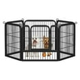 thumbnail image 1 of Enclos pour Chien 6 Panneaux 32 Pouces Parc pour Chiots Canards Lapin Clôture d'Exercice Pliable Robuste avec Structure Robuste Noir, 1 of 4